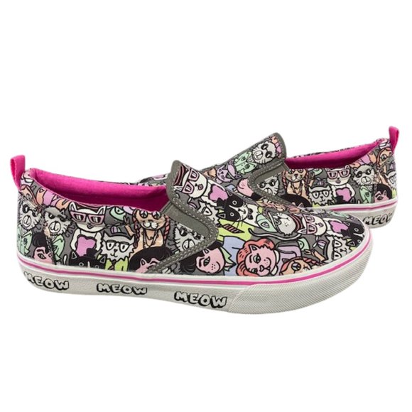 Bobs Skechers Memory Foam Slip-on Meow Cat Shoes Size: 10w - Picture 1 of 8
